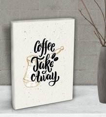 BK Gift Coffee Tasarımlı Dekoratif Mini Kanvas Tablo 15x20cm-43