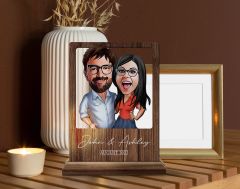 BK Gift Kişiye Özel Sevgililer Karikatürlü Ahşap Standlı Biblo, Sevgililer Günü Hediyesi, Doğum Günü Hediyesi, Yıl Dönümü Hediyesi-26