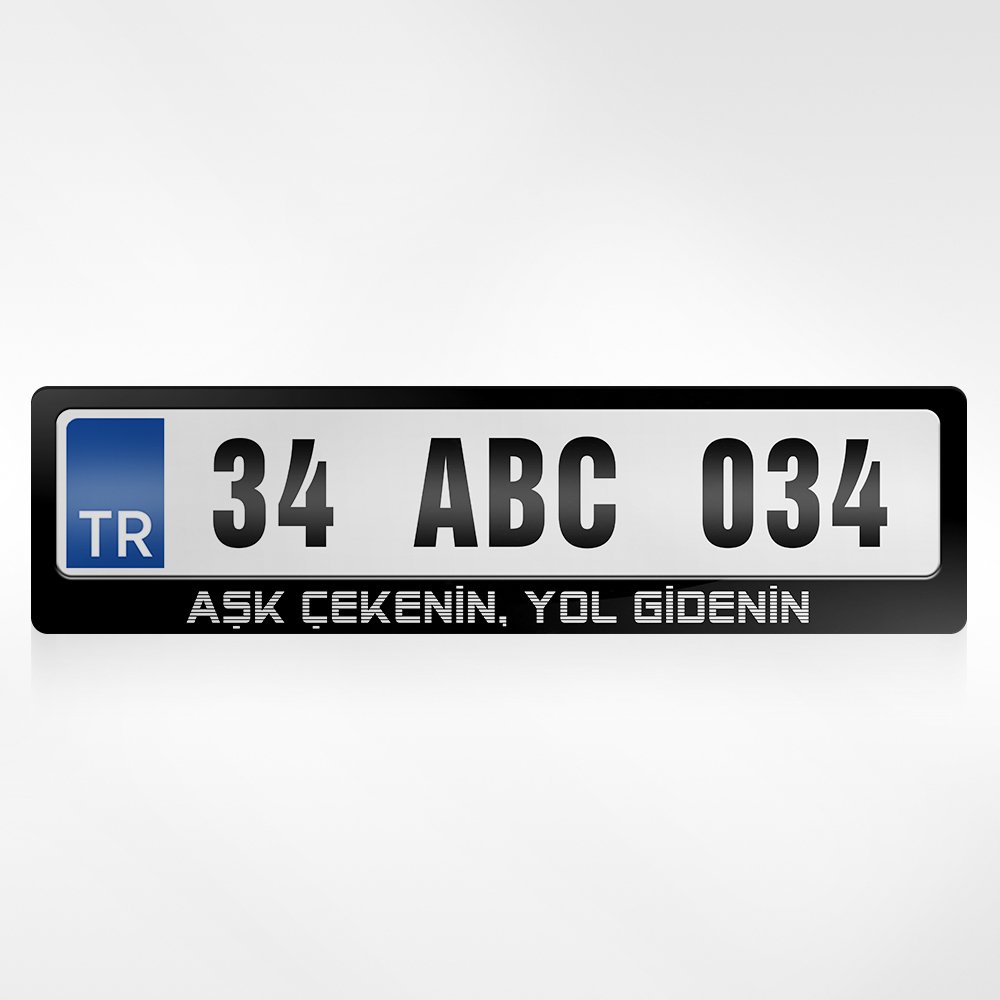 Kişiye Özel Aşk Çekenin Yol Gidenin Yazılı Plakalık