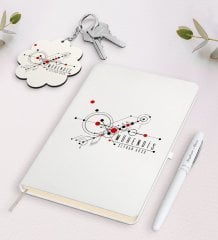 Kişiye Özel Mühendis Beyaz Defter Kalem ve Anahtarlık Hediye Seti-5