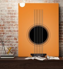BK Gift Gitar Tasarımlı Kanvas Tablo 70x100cm-3