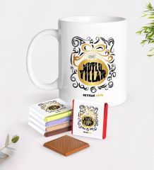 Kişiye Özel Yılbaşı Mutlu Yıllar Beyaz Kupa ve Çikolata Hediye Seti-9