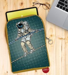 BK Gift Pop Art Tasarımlı Taşınabilir Koruyucu Tablet Kılıfı & Organizer Çanta - Sarı-9