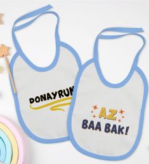 BK Kids Az Baa Bak ve Donayrum Tasarımlı 2’li Mavi Mama Önlüğü-1