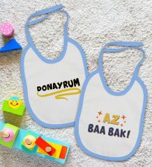BK Kids Az Baa Bak ve Donayrum Tasarımlı 2’li Mavi Mama Önlüğü-1
