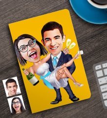 Kişiye Özel Evleniyoruz Karikatürlü Defter-4