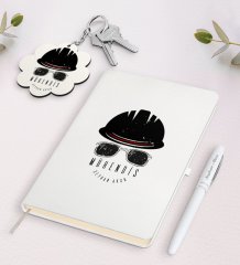 Kişiye Özel Mühendis Beyaz Defter Kalem ve Anahtarlık Hediye Seti-4