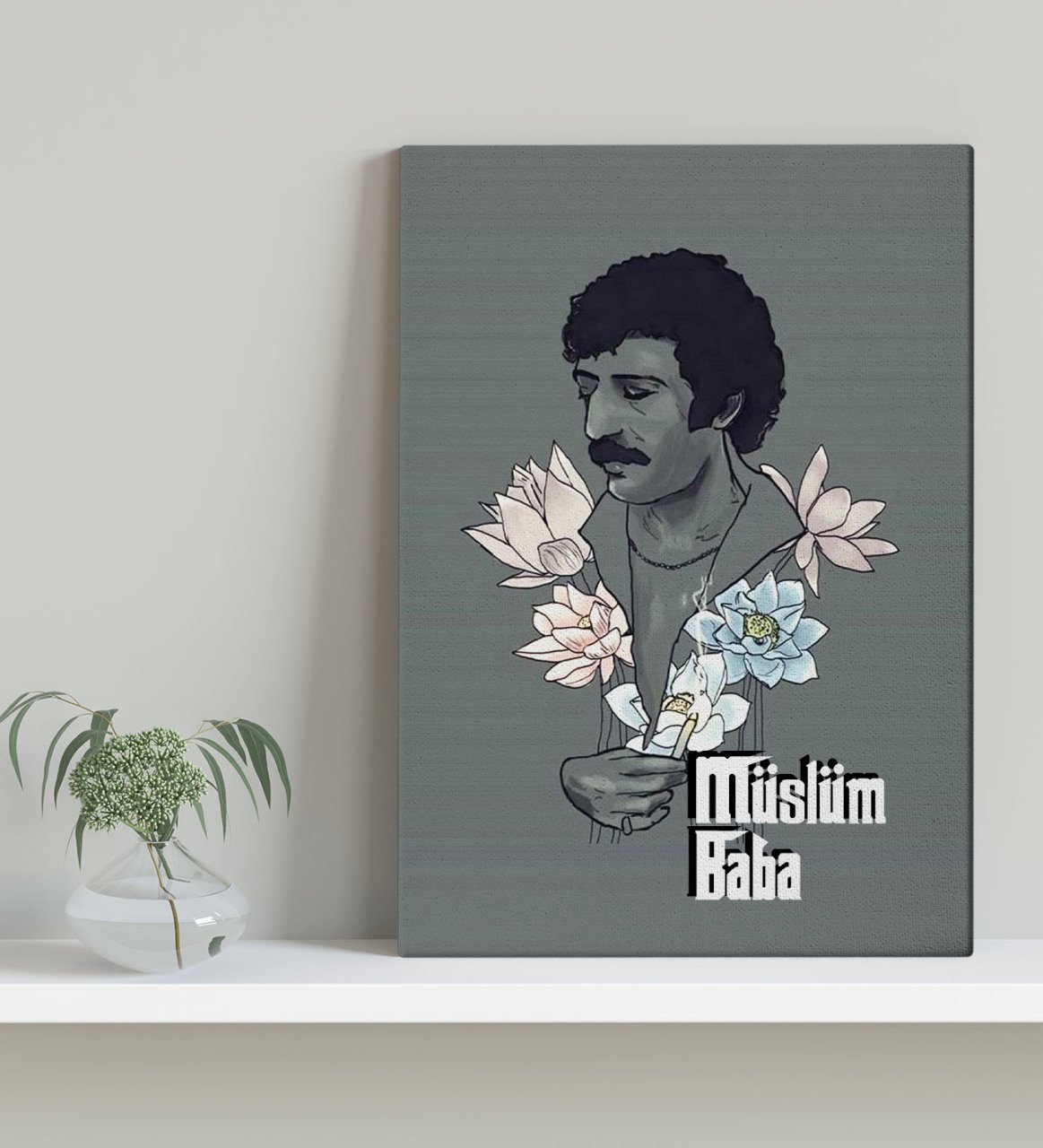 BK Home Müslüm Baba Tasarımlı Kanvas Tablo 30x50cm-1