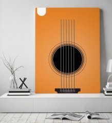BK Gift Gitar Tasarımlı Kanvas Tablo 50x70cm-3