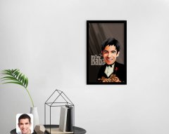 Kişiye Özel Godfather Baba Karikatürlü Dekoratif Ahşap Siyah Çerçeveli Tablo-5