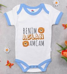 BK Kids Aslan Amcam Tasarımlı Mavi Bebek Body Zıbın-1
