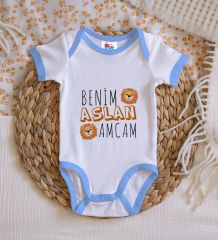 BK Kids Aslan Amcam Tasarımlı Mavi Bebek Body Zıbın-1