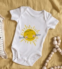 BK Kids İsimli Smile More Tasarımlı Bebek Body Zıbın - Model 1