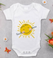 BK Kids İsimli Smile More Tasarımlı Bebek Body Zıbın - Model 1