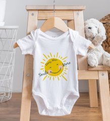 BK Kids İsimli Smile More Tasarımlı Bebek Body Zıbın - Model 1