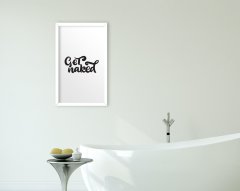 BK Home Banyo Dekoratif Ahşap Beyaz Çerçeveli Tablo-23
