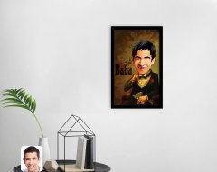 Kişiye Özel Godfather Baba Karikatürlü Dekoratif Ahşap Siyah Çerçeveli Tablo-4