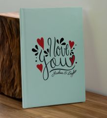 BK Gift Sevgiliye Özel İsimli Su Yeşili Defter ve Yeşil Cam Matara Hediye Seti-13, Sevgiliye Hediye, Sevgililer Günü, Yeni İş Hediyesi