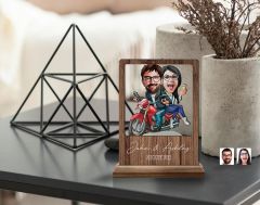 BK Gift Kişiye Özel Sevgililer Karikatürlü Ahşap Standlı Biblo, Sevgililer Günü Hediyesi, Doğum Günü Hediyesi, Yıl Dönümü Hediyesi-23