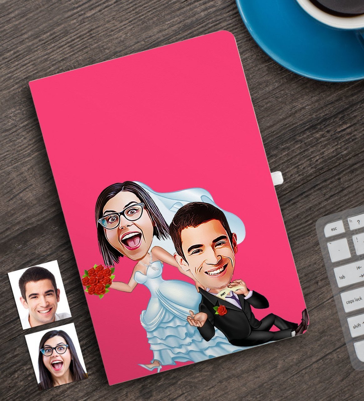 Kişiye Özel Evleniyoruz Karikatürlü Defter-2