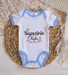 BK Kids Kişiye Özel Mavi Bebek Body Zıbın - Model 37