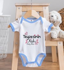 BK Kids Kişiye Özel Mavi Bebek Body Zıbın - Model 37