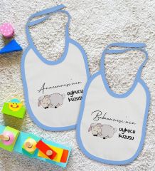 BK Kids Anneanne ve Babaanne Tasarımlı 2’li Mavi Mama Önlüğü-1