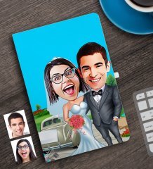 Kişiye Özel Evleniyoruz Karikatürlü Defter-1