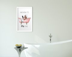 BK Home Banyo Dekoratif Ahşap Beyaz Çerçeveli Tablo-21