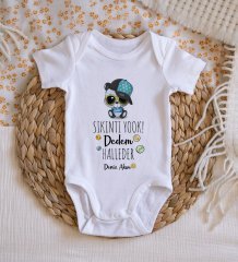BK Kids İsimli Sıkıntı Yok Dedem Halleder Tasarımlı Bebek Body Zıbın - Model 1