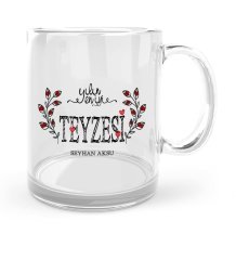 Kişiye Özel Yılın En İyi Teyzesi Cam Kupa Bardak