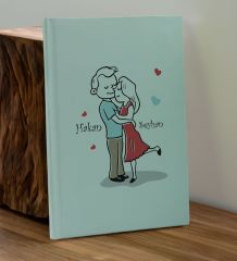 BK Gift Sevgiliye Özel İsimli Su Yeşili Defter ve Yeşil Cam Matara Hediye Seti-10, Sevgiliye Hediye, Sevgililer Günü, Yeni İş Hediyesi