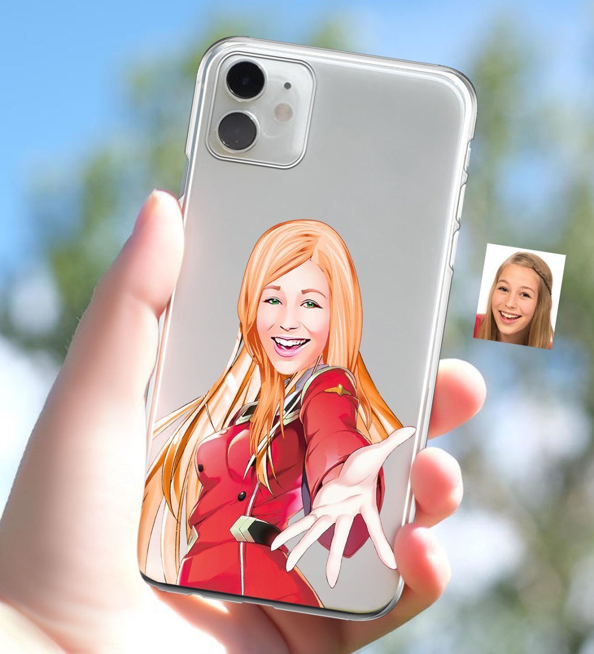 Kişiye Özel Bayan Karikatürlü iPhone 11 İnce Şeffaf Silikon Telefon Kapağı-34