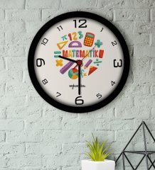 Kişiye Özel Matematik Öğretmeni Ahşap Duvar Saati-13
