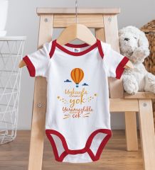 BK Kids Uykuyla Aram Yok Tasarımlı Kırmızı Bebek Body Zıbın-1