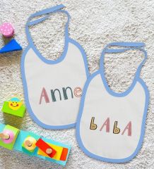 BK Kids Anne ve Baba Tasarımlı 2’li Mavi Mama Önlüğü-1