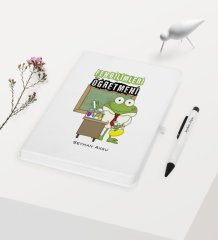 Kişiye Özel Fen Bilimleri Öğretmeni Temalı Beyaz Defter Kalem Hediye Seti - 2