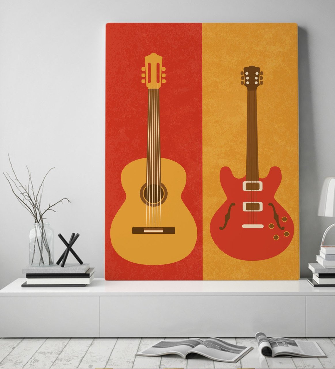 BK Gift Gitar Tasarımlı Kanvas Tablo 50x70cm-1