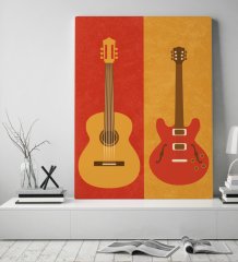 BK Gift Gitar Tasarımlı Kanvas Tablo 50x70cm-1