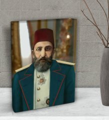 BK Gift Sultan II Abdülhamid Han Tasarımlı Dekoratif Mini Kanvas Tablo 15x20cm-7