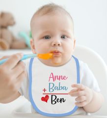 BK Kids Annem Babam Ben Tasarımlı 2’li Mavi Mama Önlüğü-1