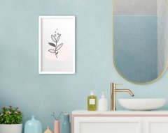 BK Home Banyo Dekoratif Ahşap Beyaz Çerçeveli Tablo-17