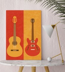 BK Gift Gitar Tasarımlı Kanvas Tablo 30x50cm-1
