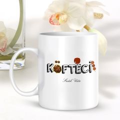 Kişiye Özel Mesleki Köfteci Beyaz Kupa Bardak - 001