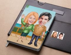 Bk Gift Kişiye Özel Sevgililer Karikatürlü Beyaz Defter-110 , Arkadaşa Hediye , Sevgiliye Hediye