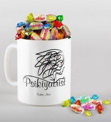 Kişiye Özel Psikiyatrist Kupa ve Haribo Şeker Hediye Seti-2