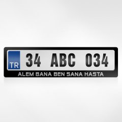 Kişiye Özel Alem Bana Ben Sana Hasta Yazılı Plakalık