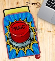 BK Gift Pop Art Tasarımlı Taşınabilir Koruyucu Tablet Kılıfı & Organizer Çanta - Pembe-16