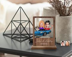 BK Gift Kişiye Özel Sevgililer Karikatürlü Ahşap Standlı Biblo, Sevgililer Günü Hediyesi, Doğum Günü Hediyesi, Yıl Dönümü Hediyesi-16