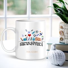 Kişiye Özel Mesleki Kırtasiyeci Beyaz Kupa Bardak - 001